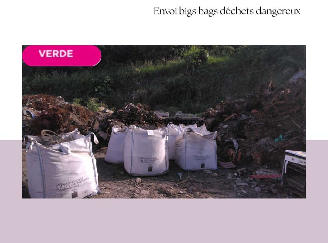 Envoi de big bags de déchets dangereux et de terre souillée vers Chimirec